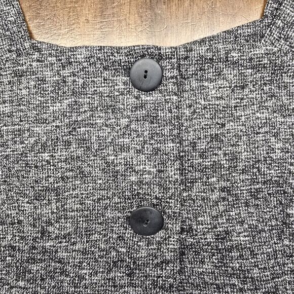 Women's By Ssiny Gray Wool Blend Crop Top Back Button Close | Size Small - Picture 7 of 9